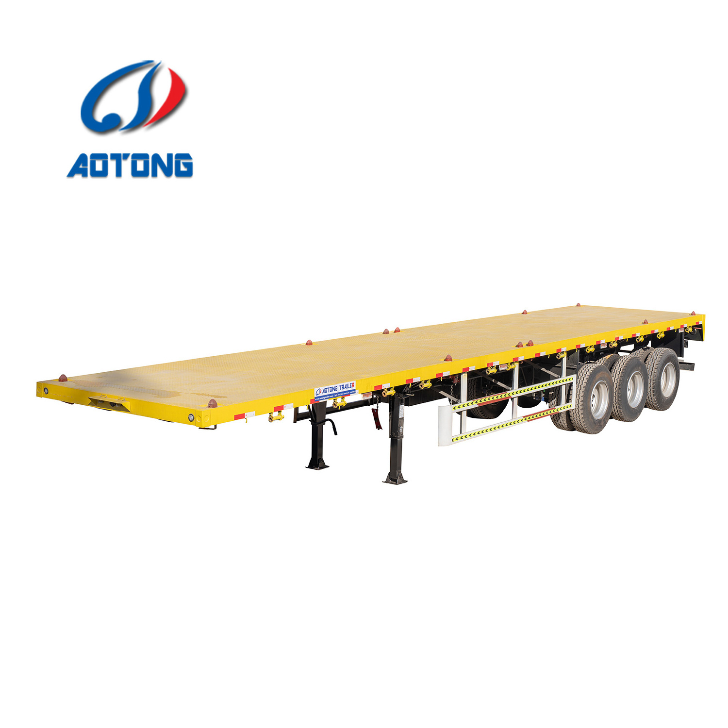 high quality shipping 20ft 40ft container transport flat bed trailer 3 axle flatbed semi trailer for sale moving