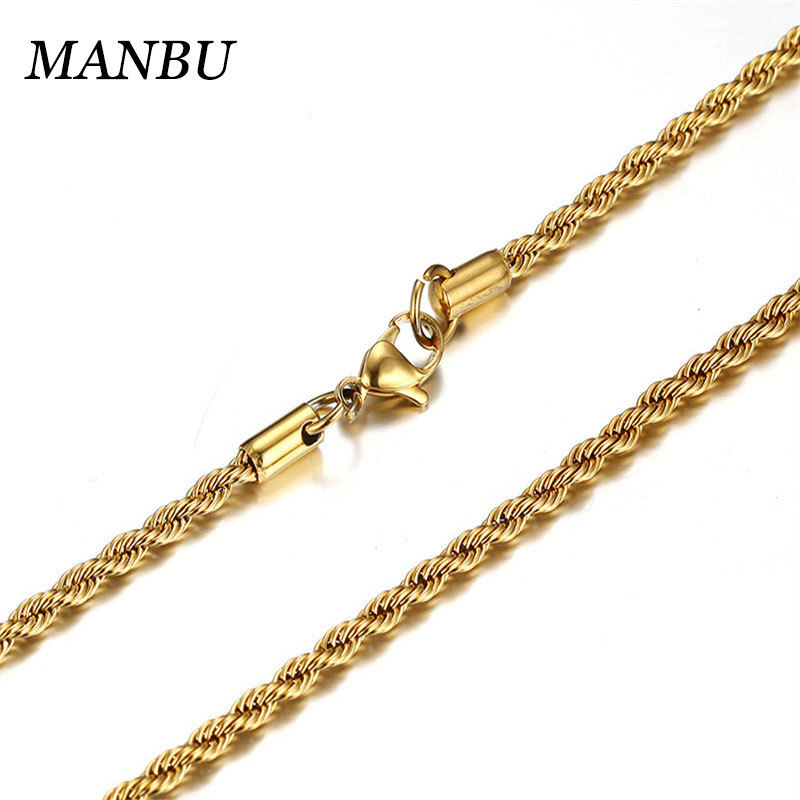 14k gold chains for men gold jewelry 4mm twist rope chain for women and men 21 inch long chain 12440