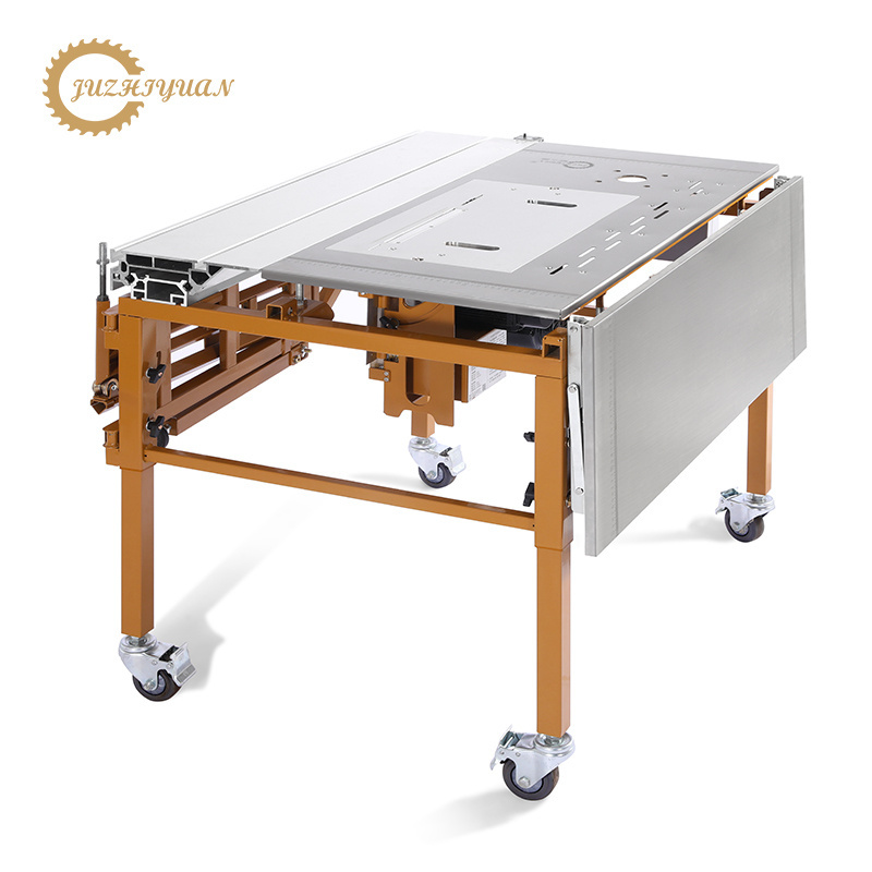 JT-9B portable folding woodworking table saw mobile tablesaw sawmill portable horizontal table saw for woodworking