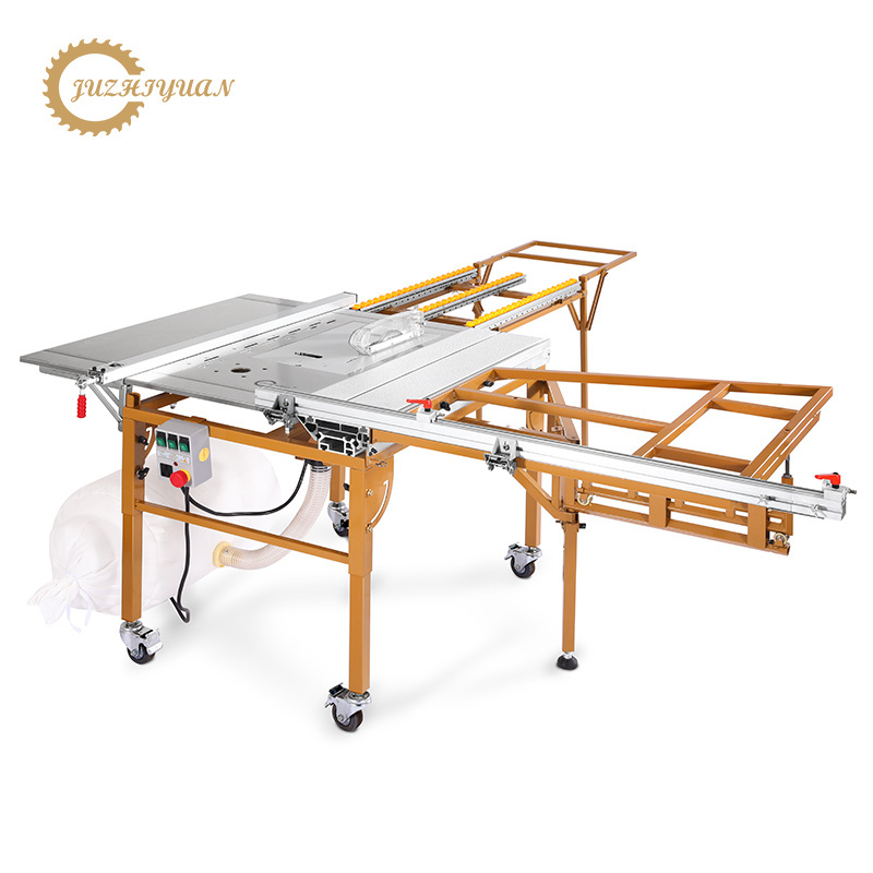 JT-9B portable folding woodworking table saw mobile tablesaw sawmill portable horizontal table saw for woodworking