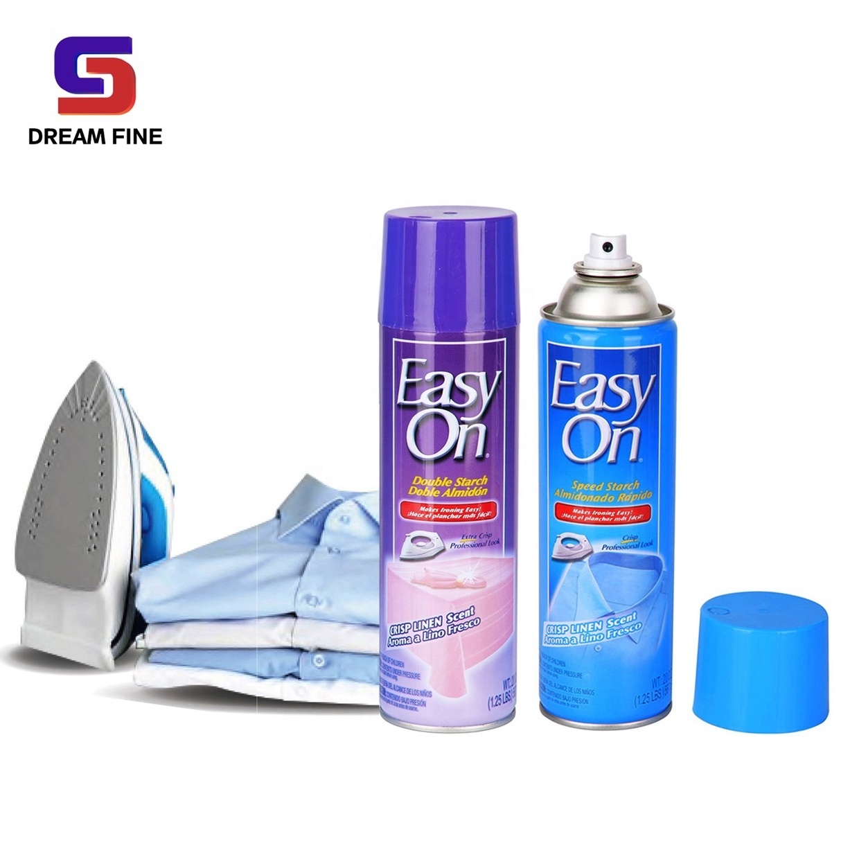 Household Laundry Professional Ironing Aerosol Starch Spray EASY ON Clothes Stiffen Crisp Spray