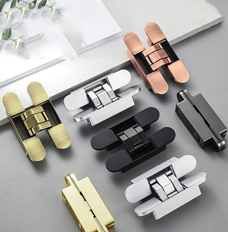 Heavy Duty Invisible 3D Concealed Hidden Hinges For Aluminum Wooden Door 180 Degree Adjustable Concealed Door Hinge