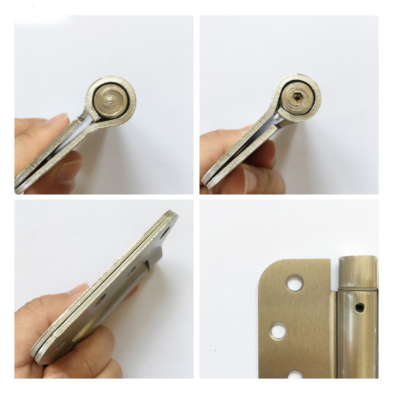 Concealed 180 Degree Folding Hidden Invisible Wooden Door Hinge Spring Loaded Automatic Self-closing Door Hinge