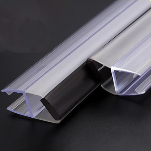 Transparent Super Clear Non Slip Bath Shower Room Sealing Strip Waterproof Strong Magnetic PVC Screen Door Seal Strip