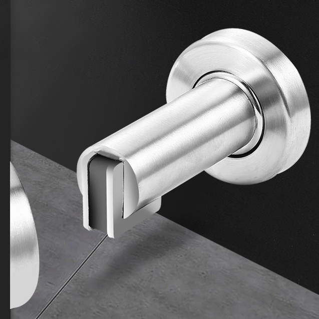 House Door Stopper Modern High Quality Stainless Steel Floor Mounted Heavy Duty Strong Magnetic Door Stop Holder