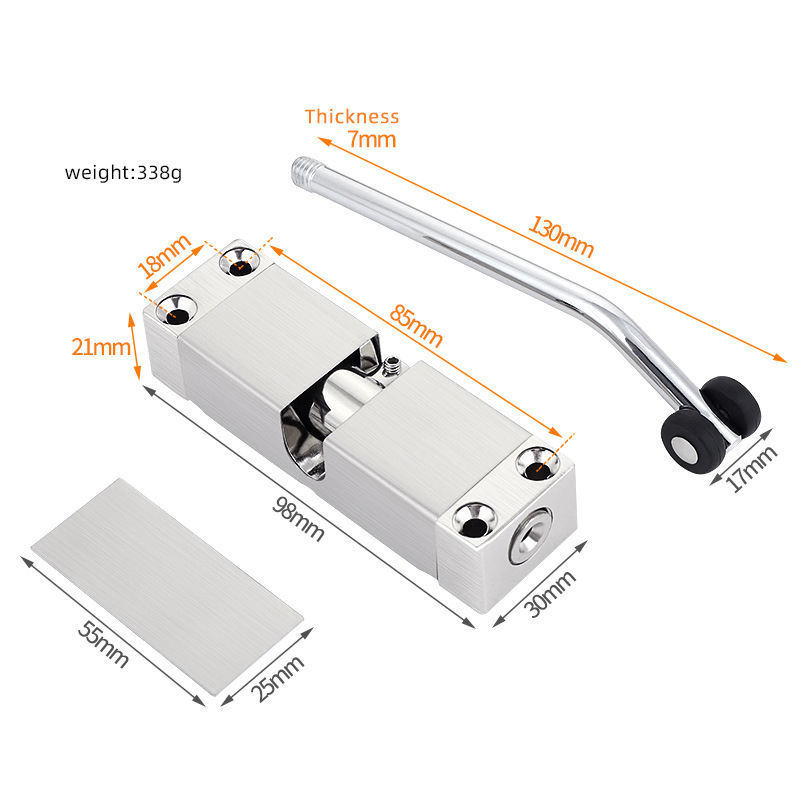 Metal Gate Smart Fire Door Closer Concealed Cam Action Heavy Duty Automatic Hydraulic Sliding Door Closer