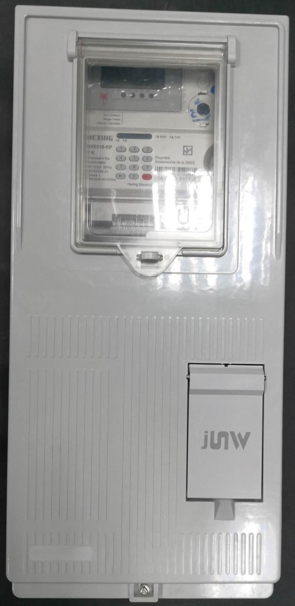 JUNW hot type househouldr three phase prepaid energy meter box