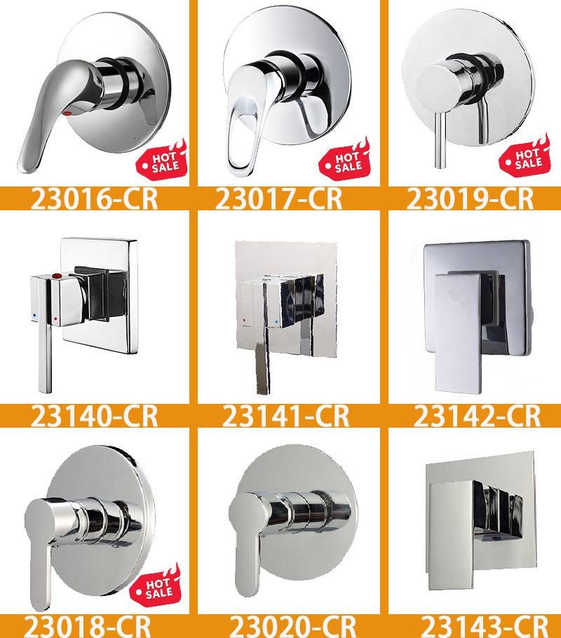 JVK Single Handle Black UPC Bathroom Shower Mixer Valves Brass Concealed Shower Faucet