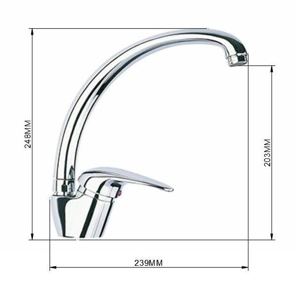 Guaranteed Quality Single Hole Kitchen Sink Faucet Mixer Swan Neck Kitchen Faucets Copper Zinc Stainless Steel Metered Faucets