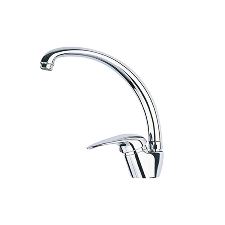 Guaranteed Quality Single Hole Kitchen Sink Faucet Mixer Swan Neck Kitchen Faucets Copper Zinc Stainless Steel Metered Faucets