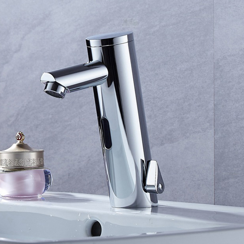 Smart Electronic Bathroom Touchless Basin Tap Mixer Temperature Adjustable Hot and Cold Water Automatic Sensor Faucet