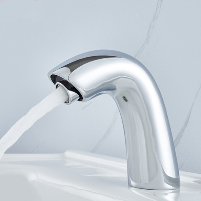 Cheap Price Commercial Bathroom Smart Water Saving Tap Thermostat Electronic Touch Free Basin Faucet with Motion Sensor