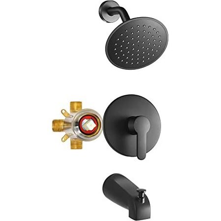 Wall Mounted 9 Setting Shower Head Washroom Rain Shower Complete Mixer Set Bathroom Kit Shower System with Rough-in Valve