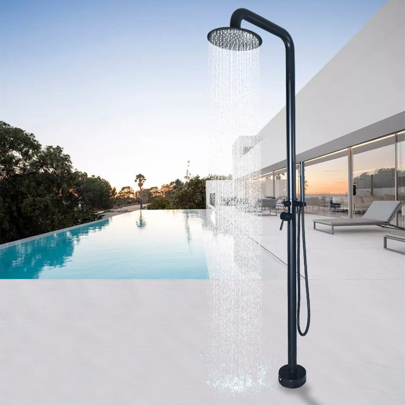 Outdoor Rustproof Inox 304 Freestanding Garden Shower System Panel Swimming Pools Stainless Steel Showers Column