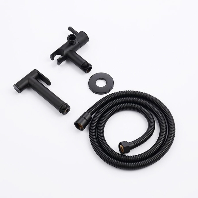 Brass Wall Hung Toilet Bidet Sprayer Shattaf Set Hygienic Shower Black Jet Spray for Bathroom Toliet Bidet