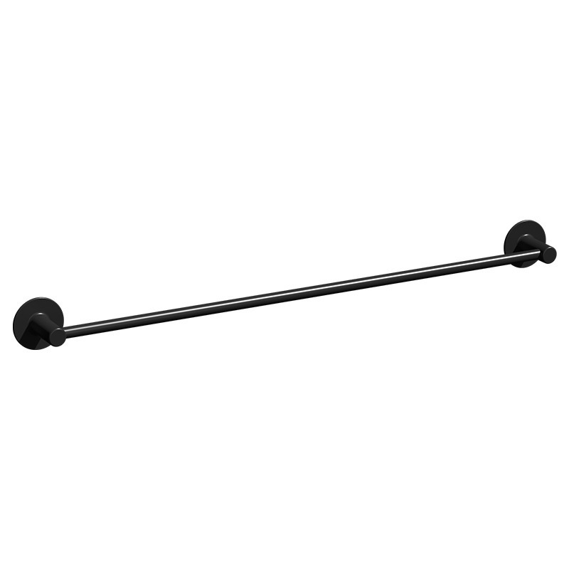 Bathroom Matte Black Brass Towel Bars Rails No Drilling Self Adhesive Stainless Steel Bath 304SUS Single Towel Holder Towel Rack