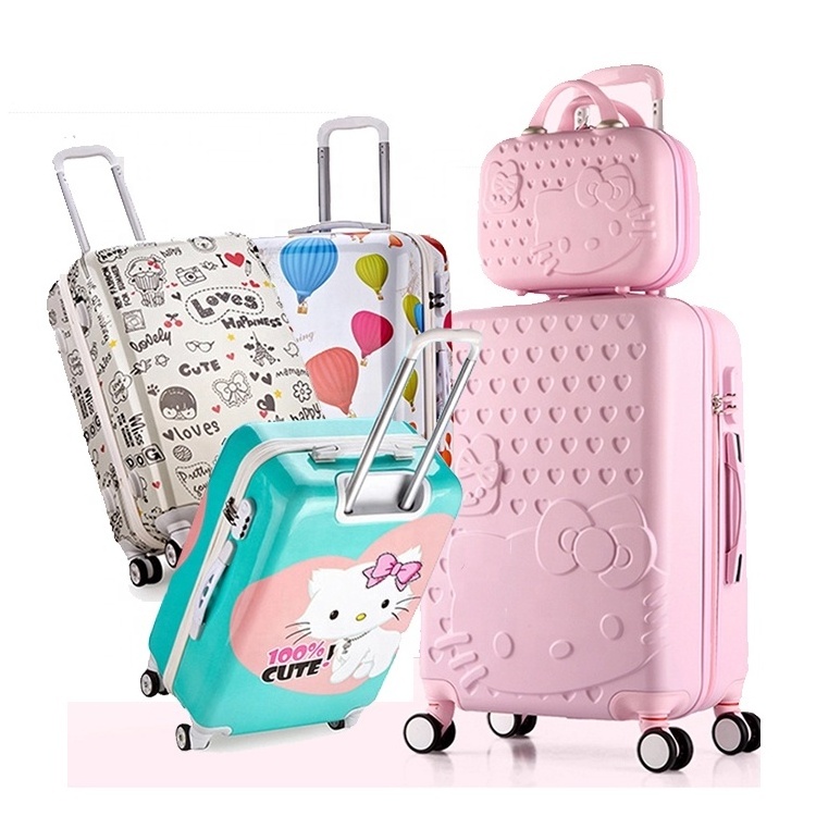 2019 best hard case carry on luggage trolley suitcase for kids / children luggage trolley bags