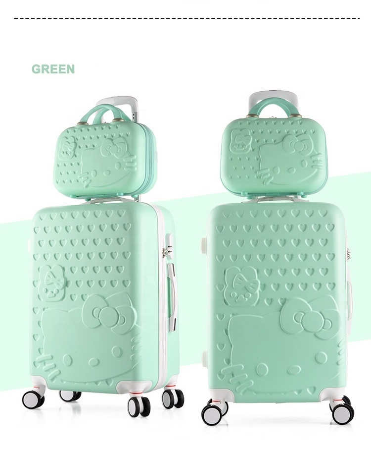 Kids Pc Custom Travel  Trolley luggage Bags suitcase Sets Plastic Rolling SuitCase For Children