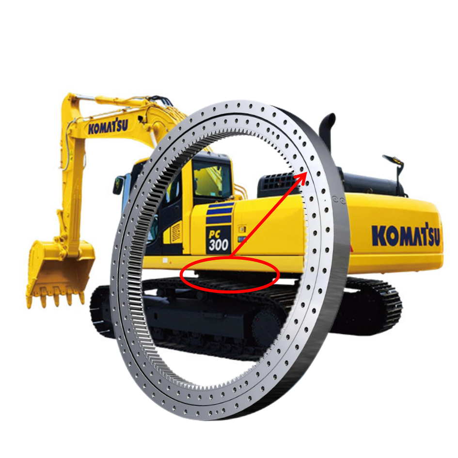 Customize Nonstandard Heavy Excavator 50Mn Large Diameter Excavator Turntable Slewing Bearing