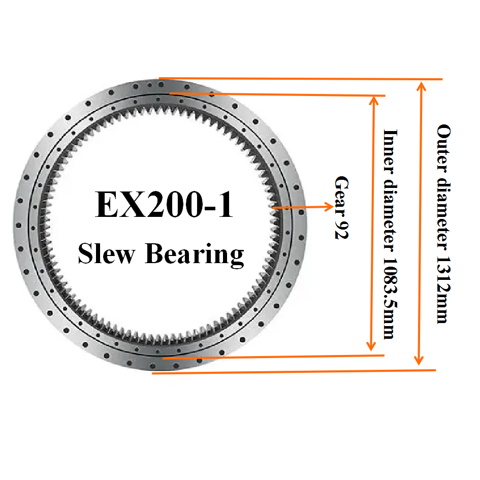 Customize Nonstandard Heavy Excavator 50Mn Large Diameter Excavator Turntable Slewing Bearing