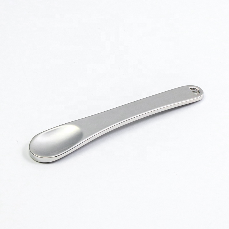 Luxury Metal Skin care Spoon Spatula for Eye Cream facial Mixing Silver Mini Stainless Steel Cosmetic Spatula