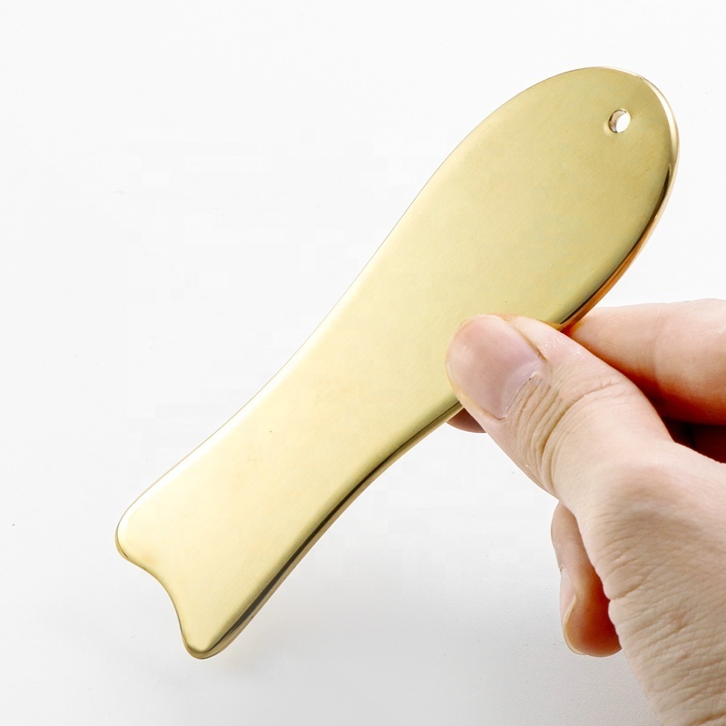 Back Neck Leg Body Massage Tool brass Plate Scraping Massage Tool Kit Concave Shape Gua Sha Board