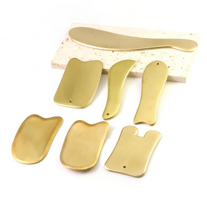 Back Neck Leg Body Massage Tool brass Plate Scraping Massage Tool Kit Concave Shape Gua Sha Board