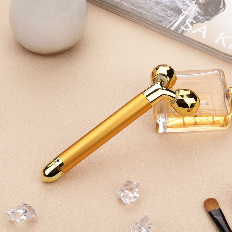 Beauty Bar 24k Golden Roller spa electric 3D Face Lift Massager for Skin Care