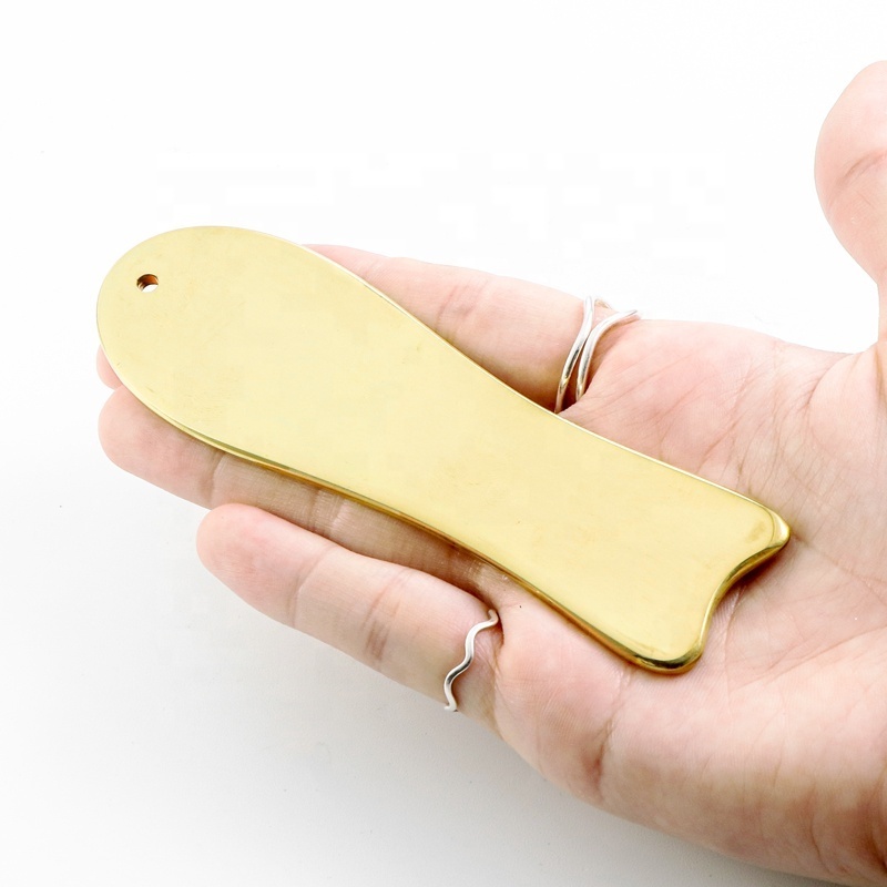 Back Neck Leg Body Massage Tool brass Plate Scraping Massage Tool Kit Concave Shape Gua Sha Board