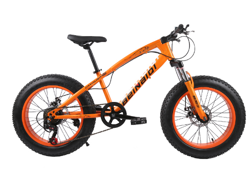 20 Inch Fat Bike 4.0 Fat Tire Bicycle Children Beach Snow Bike 7/21/24/27 Speed Mountain Bicycle for Kid Steel Moutain Bike 16kg