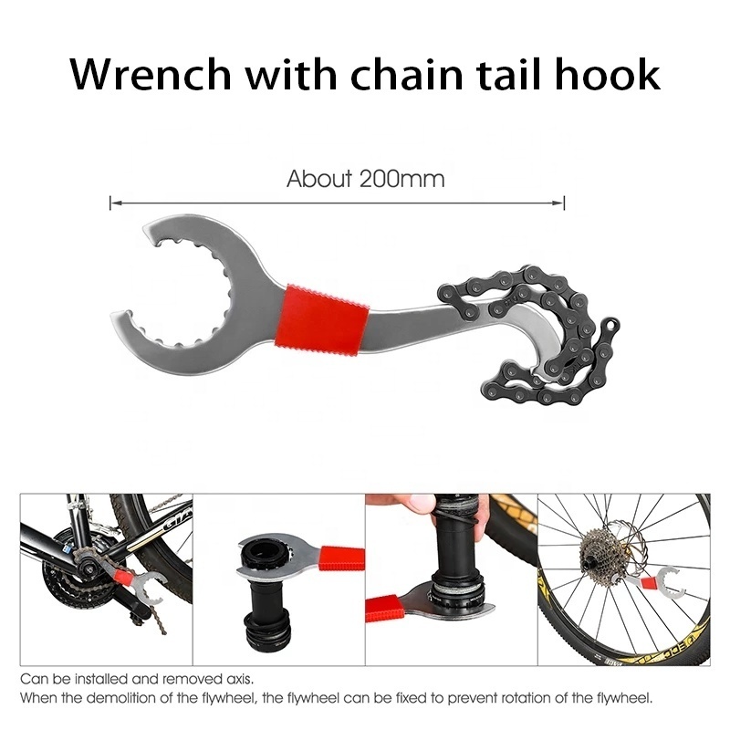 Bicycle Repair Tool Kits MTB Road Bikes Chain Cutter Bracket Flywheel Remover Crank Puller Wrench Maintenance Tools Opp Bag