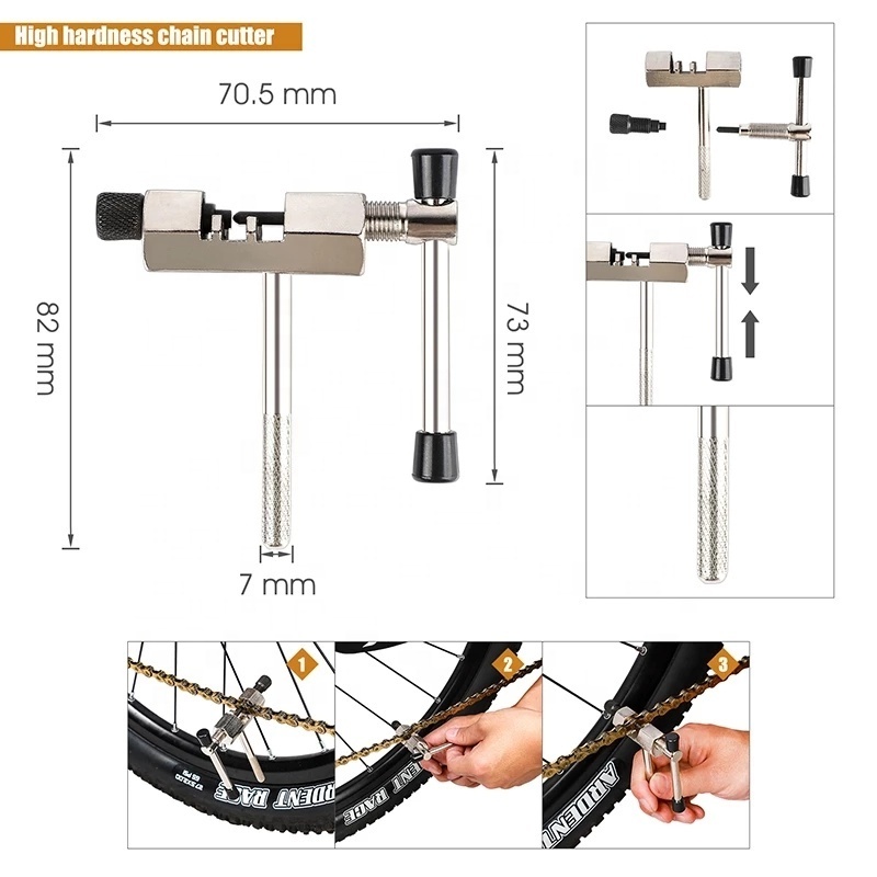 Bicycle Repair Tool Kits MTB Road Bikes Chain Cutter Bracket Flywheel Remover Crank Puller Wrench Maintenance Tools Opp Bag