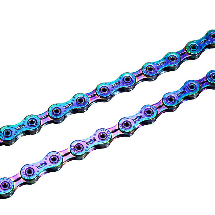 2021 SUMC 9/10/11/12 Speed Rainbow Chain Bicycle Chain Full Hollow Mountain Road Bike Chain