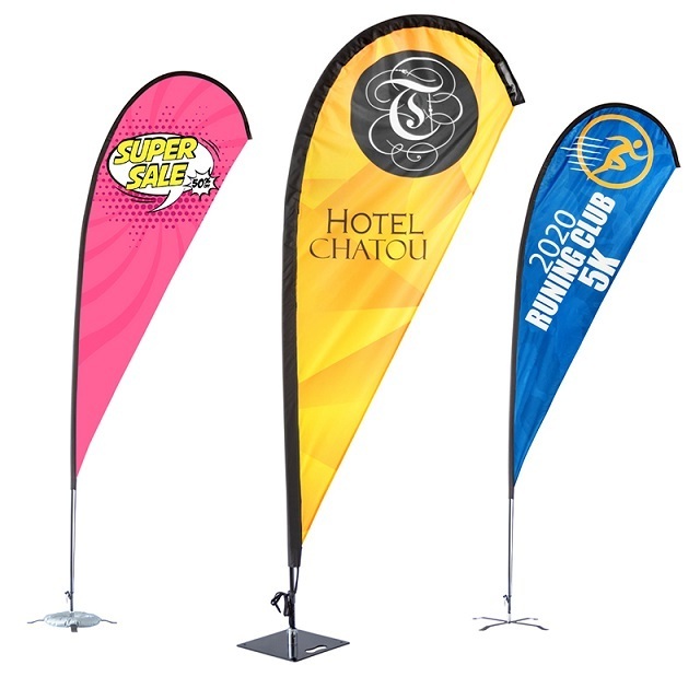 Custom Flag Class Hanging Banner Teardrop Banner Music Festival Wind Blade Advertising Promotional Beach flags Flex Banner Stand