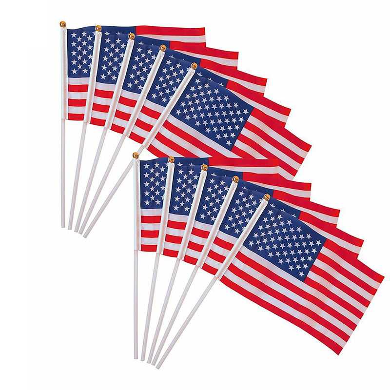 Custom World Country Flags Football Fans Stick Flag Club Fans Hand Mini Handheld Flags