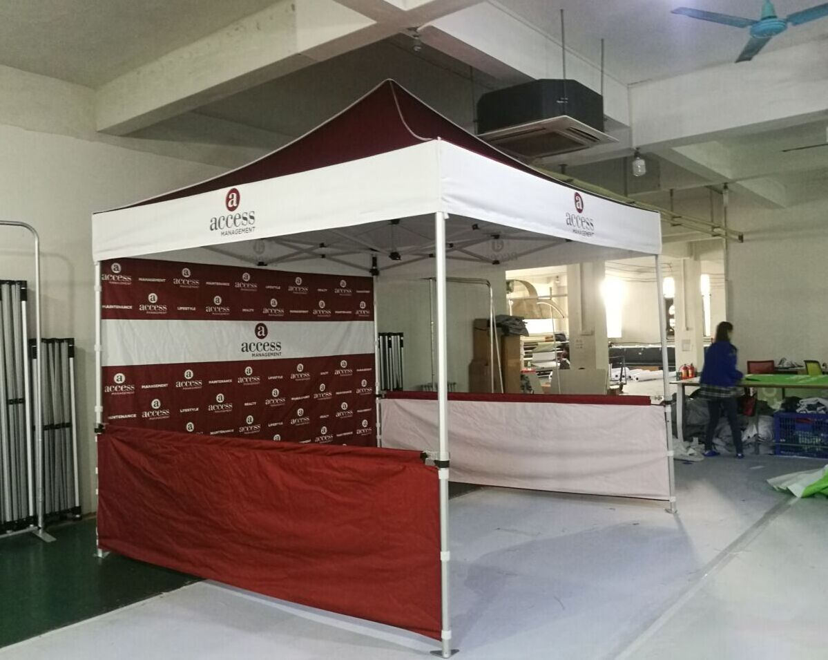 Custom Printing Easy Collapsible Pop Up Canopy Dual Top Commercial 10x20 retractable canopy tent