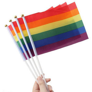 Custom World Country Flags Football Fans Stick Flag Club Fans Hand Mini Handheld Flags