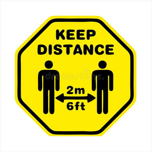 Maintain a Safe Distance Floor Decals For Public Areas