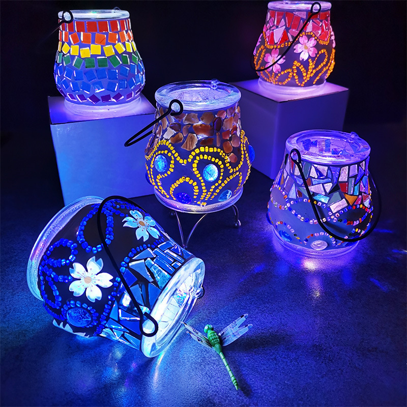 DIY Lamp Arts and Crafts Kit Creativity Rechargeable Turkish Table Lamp Make Your Own Mosaic Night Light Kit