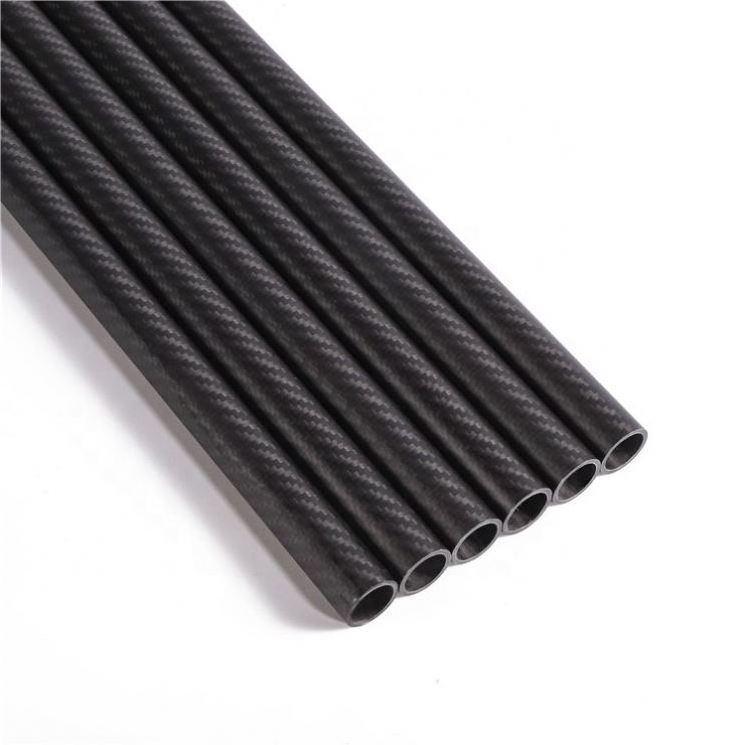 Top quality 3K twill matte full carbon fiber tube, carbon fiber tube price carbon