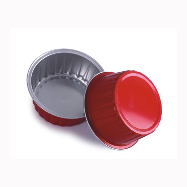 Cakecup Baking Pie Pans Container with Lid Aluminum Foil Disposable Food PET JW Free Sample for Existing Design OEM & ODM Accept