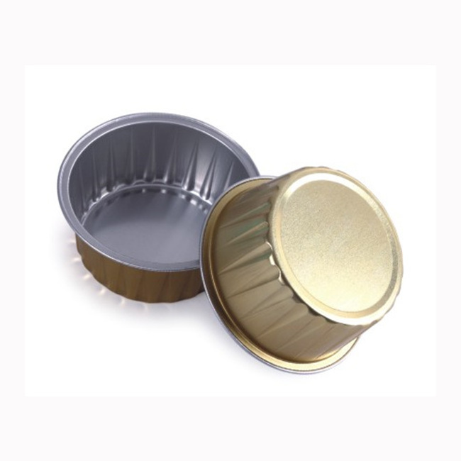 Cakecup Baking Pie Pans Container with Lid Aluminum Foil Disposable Food PET JW Free Sample for Existing Design OEM & ODM Accept