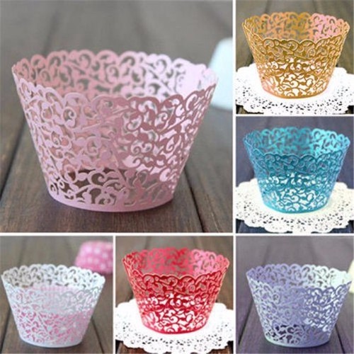 Halloween Decorations New Halloween Lace Laser Cut Cupcake Wrapper Liner Baking Muffin Cup Cake Tools Silicone Moulds Round