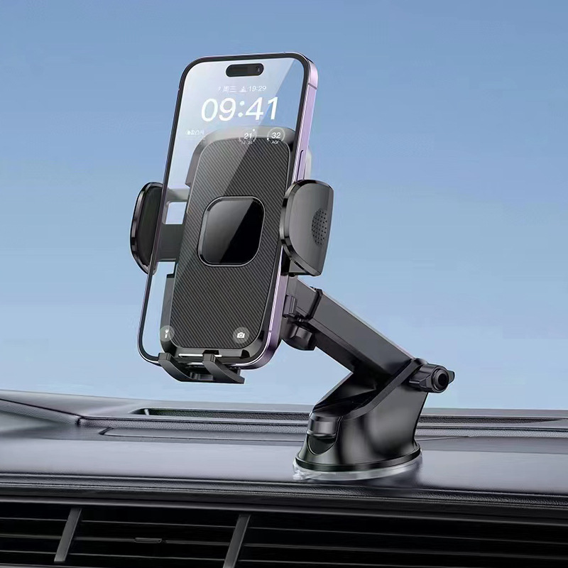 Car Mounted Mobile Phone Holder With Large Suction Cup And Multi-Directional Adjustment For Mobile Phone Navigation Stand