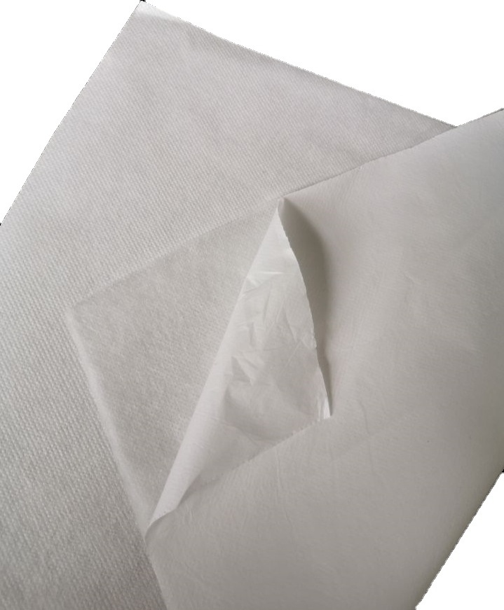 65gsm White   PE micro-porous breathable  film laminated PP non-woven fabric