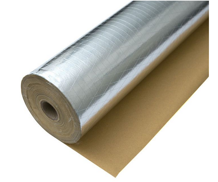 PP/flame-retardant adhesive/3-way scrim/kraft paper/aluminum film