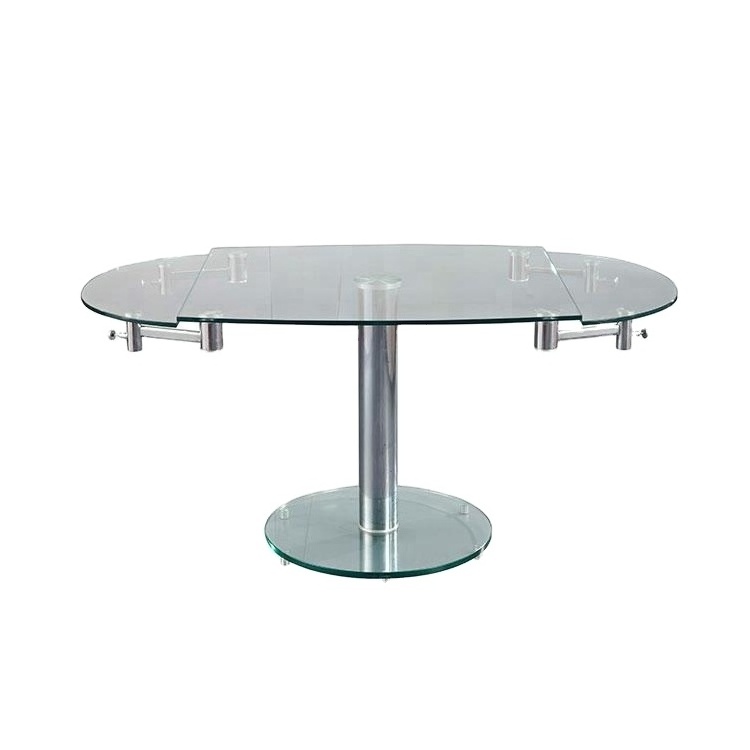 Most competitive producer adjustable pool glass Dining Table in expandable table