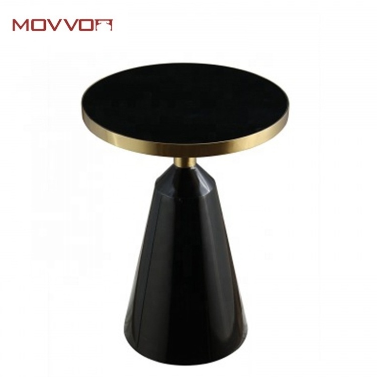 Modern Simple Side Designers Round Tea Table Living Room Leisure Office Reception marble top golden coffee side table