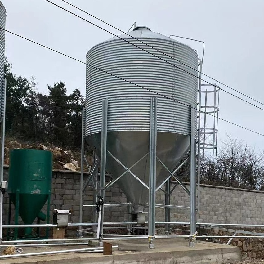 Poultry Farming Granaries Chickens Feed Silos Automatic Broilers And Pigs  Feeding Systems