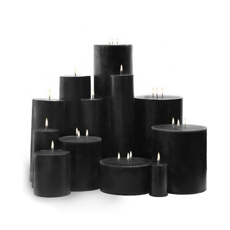 Junda metallic pillar candle pillar candles in glass jar wedding glass pillars for candles